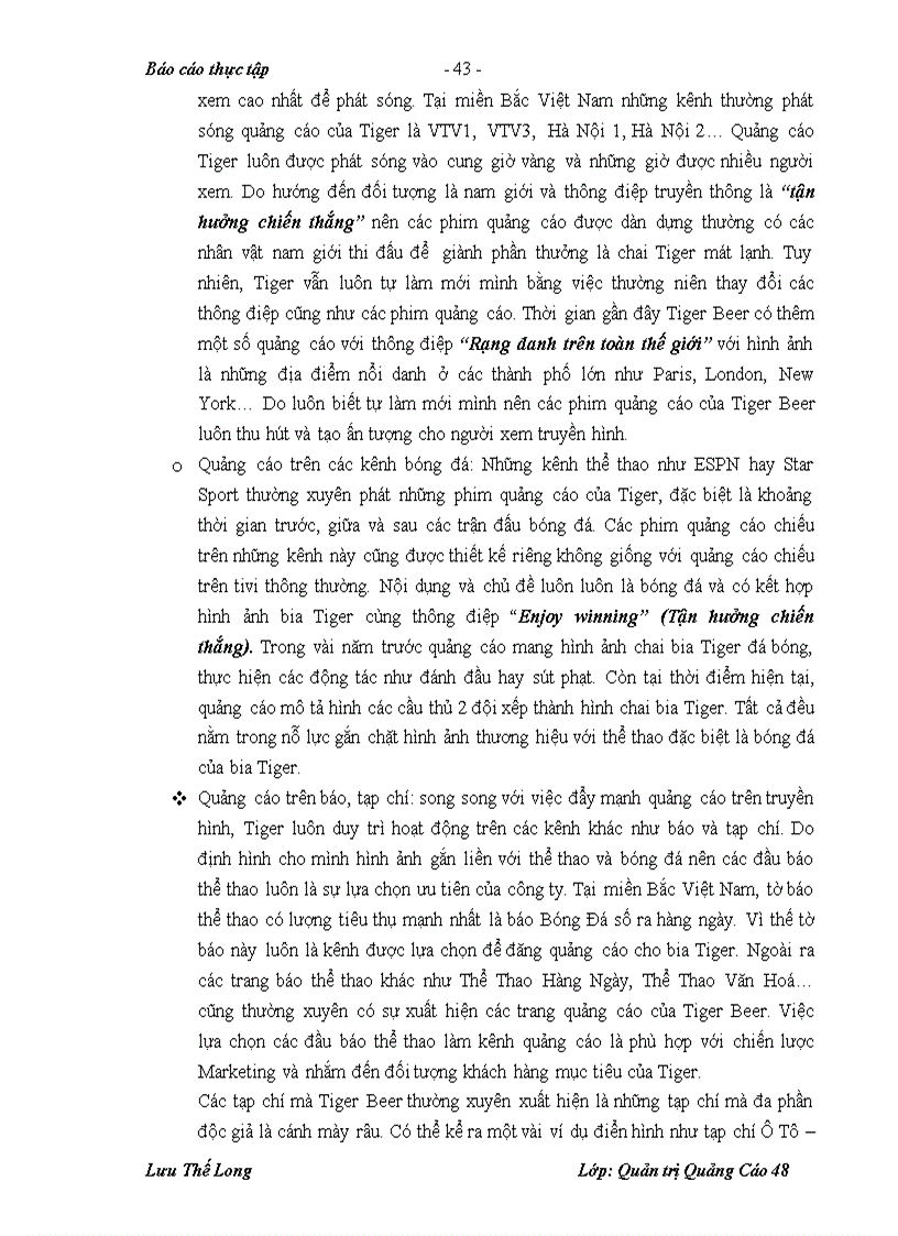 image for page Nghiên cứu hoạt động truyền thông Marketing cho thương hiệu bia Tiger tại thị trường miền Bắc