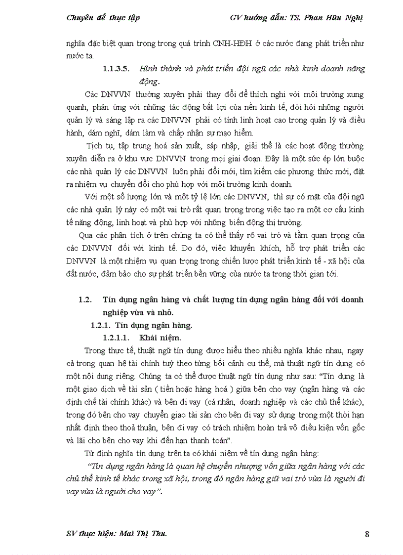 image for page Nâng cao chất lượng tín dụng đối với doanh nghiệp vừa và nhỏ tại Ngân hàng Thương mại Cổ phần Công thương Việt Nam - Chi nhánh Hà Nội.
