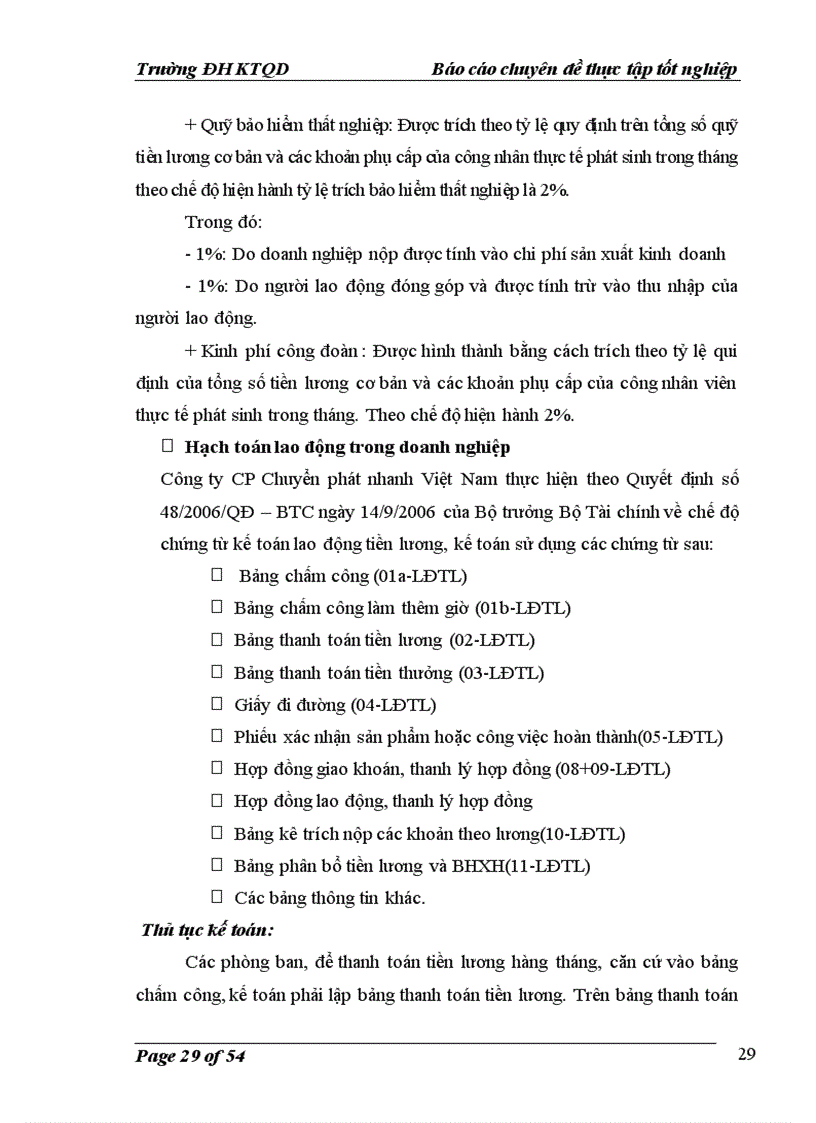 image for page Kế toán tiền lương và các khoản trích theo lương tại Công ty Cổ phần Chuyển Phát Nhanh Việt Nam