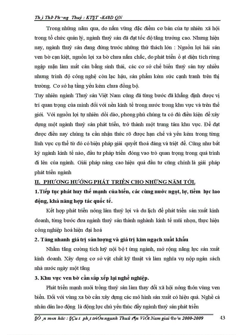 image for page Đầu tư phát triển ngành Thuỷ sản Việt Nam giai đoạn 2000-2009