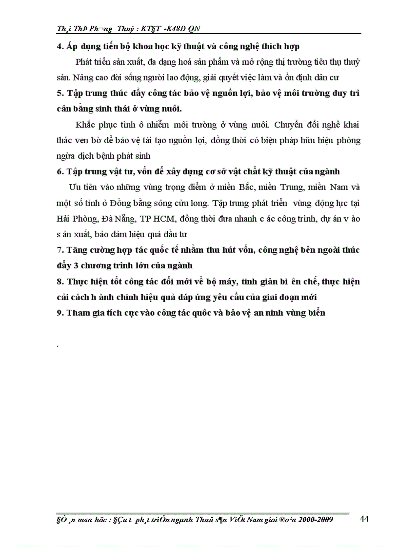 image for page Đầu tư phát triển ngành Thuỷ sản Việt Nam giai đoạn 2000-2009