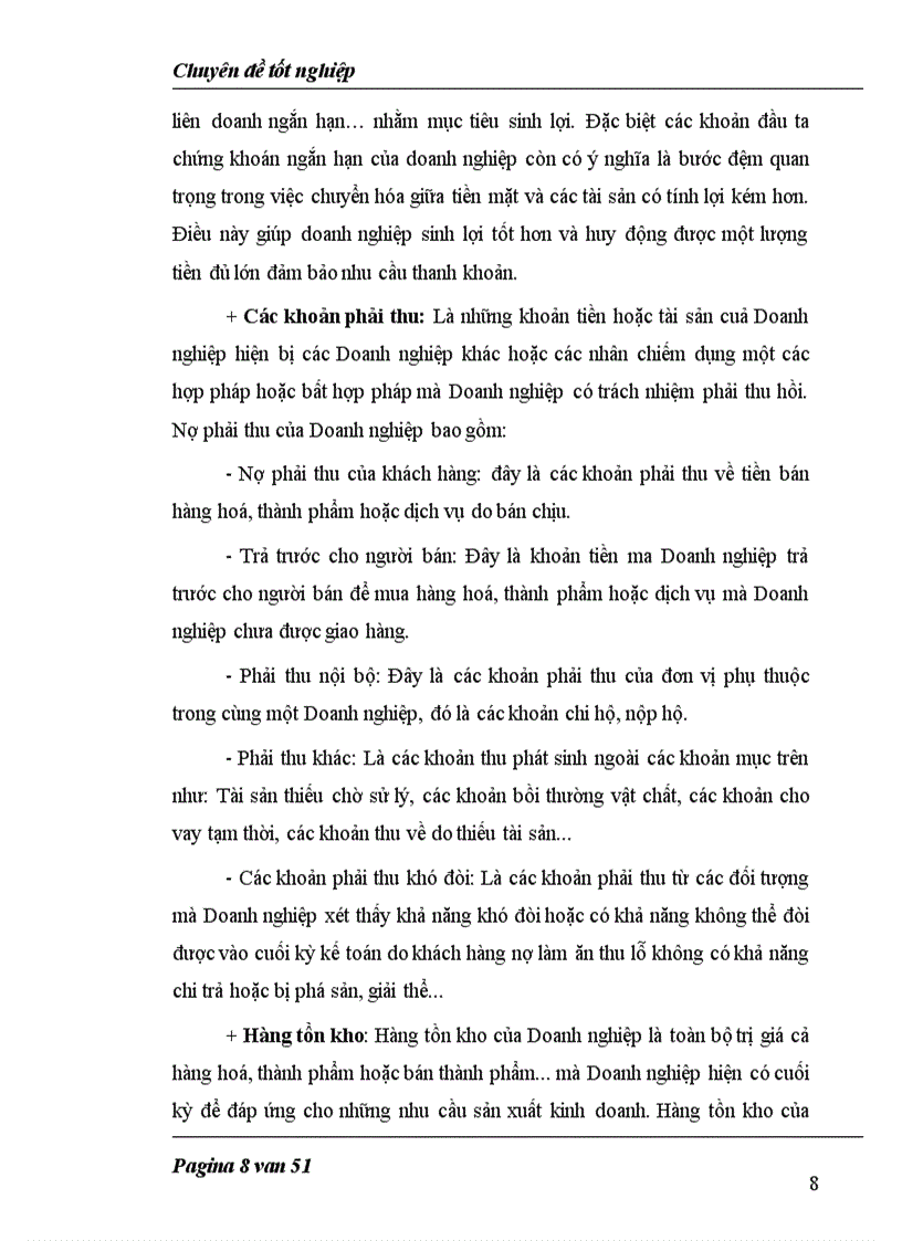 image for page Giải pháp nâng cao hiệu quả sử dụng Vốn lưu động tại Công ty TNHH Thành Bích