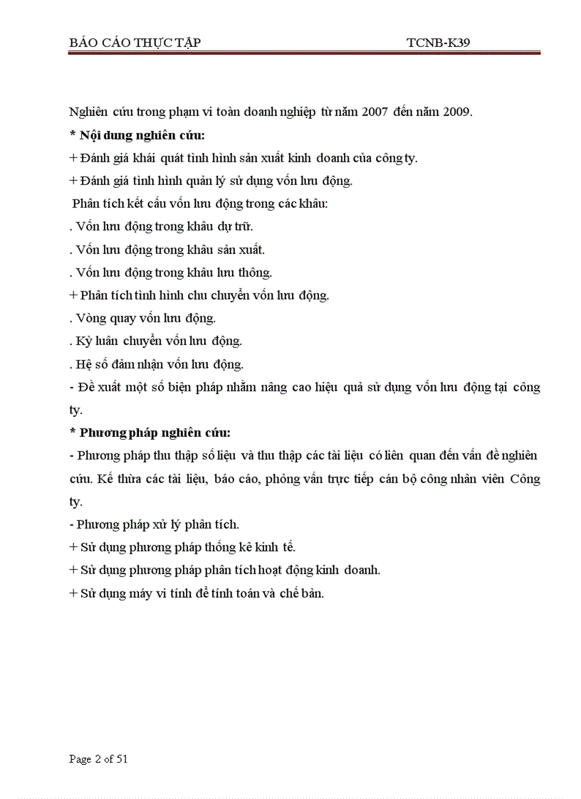 image for page Nghiên cứu tình hình quản lý và sử dụng vốn lưu động tại Công ty cổ phần Đầu tư và phát triển nhà Hà nội số 27