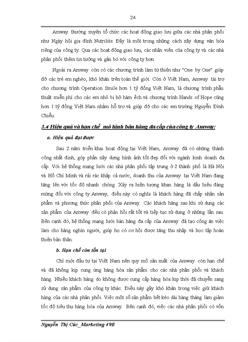 image for page Nghiên cứu tổng quát về ngành bán hàng đa cấp và tìm hiểu mô hình hàng của công ty Amway Việt Nam