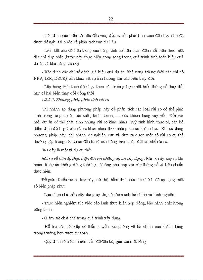 image for page Hoàn thiện công tác thẩm định dự án đầu tư xây dựng thủy điện tại ngân hàng Nông nghiệp và phát triển nông thôn – chi nhánh Láng Hạ