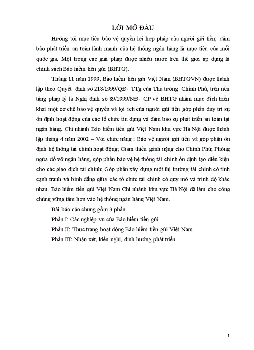 image for page Báo cáo thực tập về Bảo hiểm tiền gửi Việt Nam