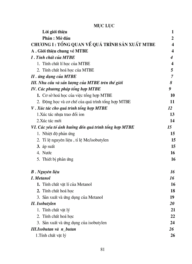 image for page Thiết kế phân xưởng sản xuất MTBE từ isobutan