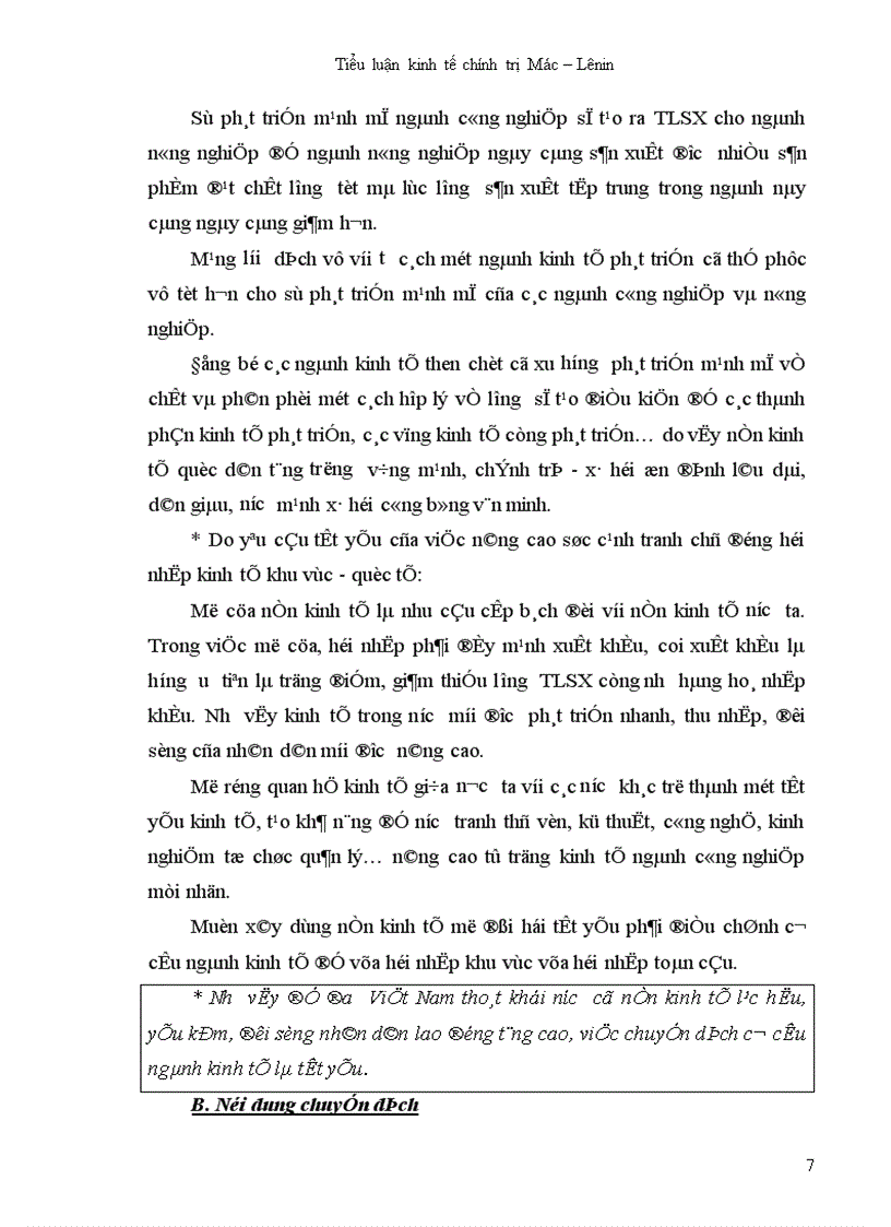 image for page Việc đẩy mạnh chuyển dịch cơ cấu nền kinh tế theo định hướng CNH - HĐH