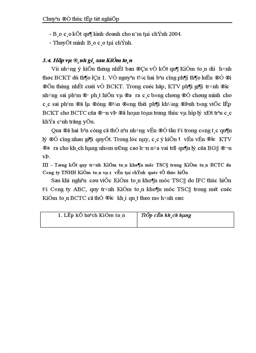 image for page Thực trạng kiểm toán khoản mục tài sản cố định trong kiểm toán báo cáo tài chính do công ty trách nhiệm hữu hạn Kiểm toán và Tư vấn tài chính quốc tế (IFC) thực hiện