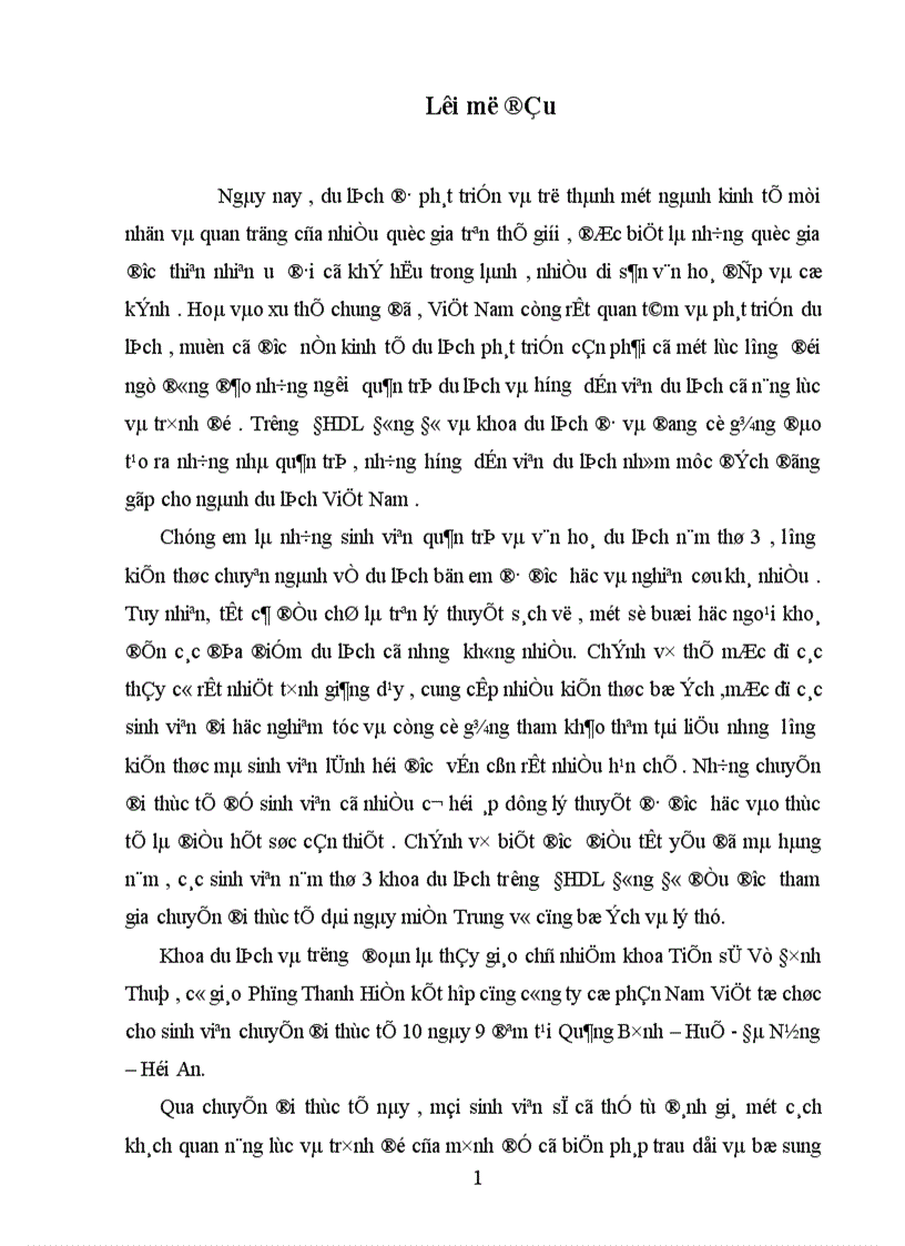 image for page Định hướng và các giải pháp nâng cao chất lượng tour