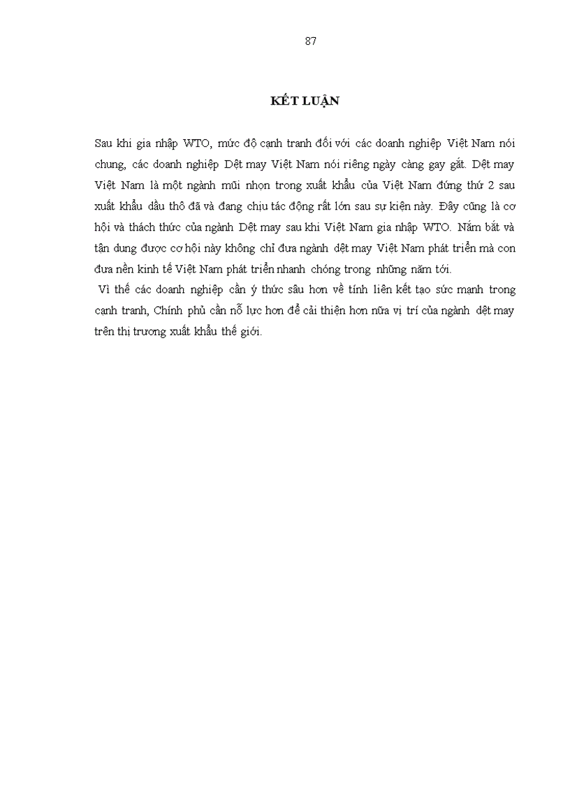 image for page Đánh giá tác động của hội nhập WTO tới ngành công nghiệp dệt may ở Việt Nam