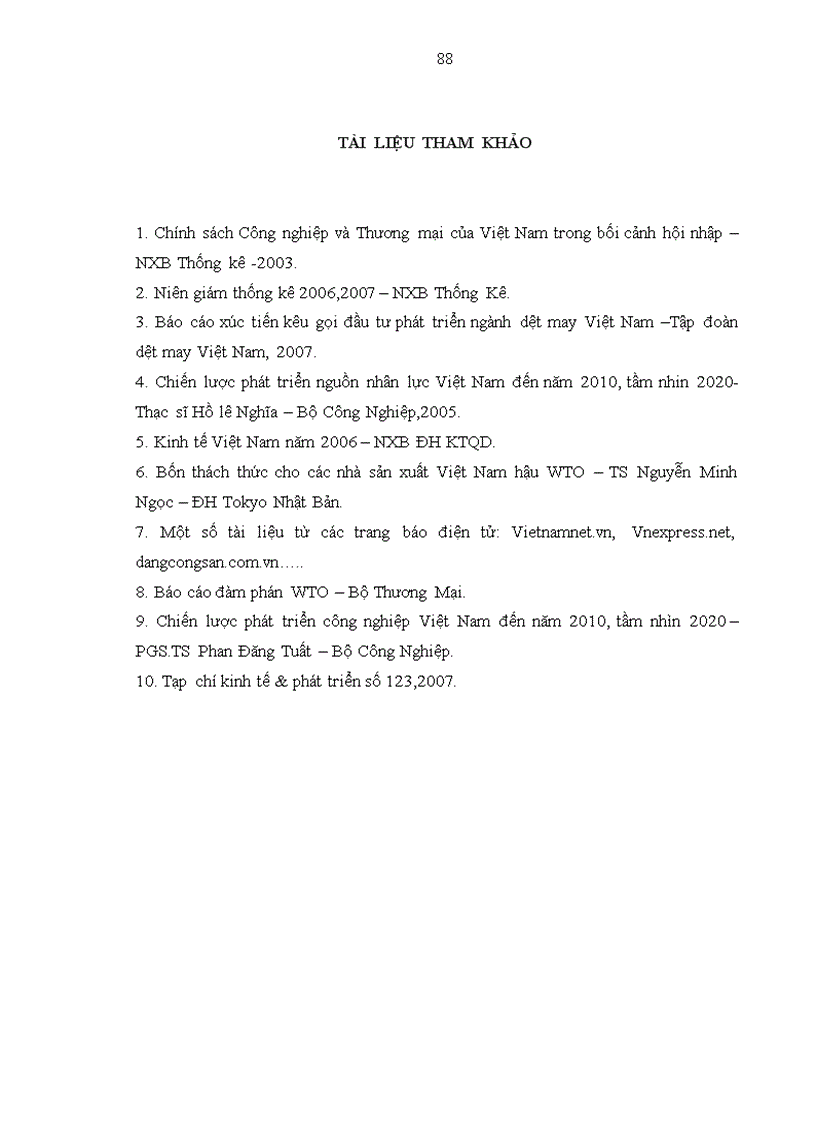 image for page Đánh giá tác động của hội nhập WTO tới ngành công nghiệp dệt may ở Việt Nam
