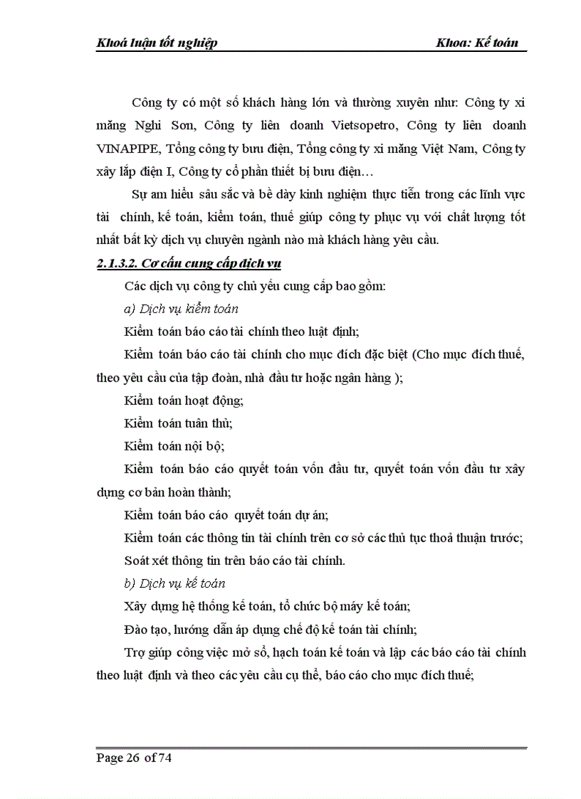 image for page Hoàn thiện quy trình kiểm toán vốn bằng tiền trong kiểm toán báo cáo tài chính do Công ty Trách nhiệm hữu hạn Kiểm toán và tư vấn tài chính Việt Nam thực hiện