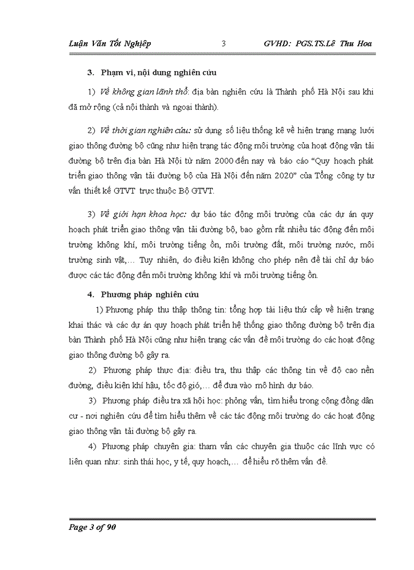 image for page Lồng ghép các vấn đề bảo vệ môi trường trong quy hoạch phát triển hệ thống giao thông đường bộ tại Hà Nội giai đoạn 2010-2020