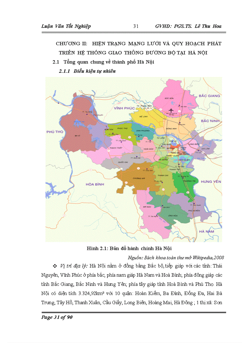 image for page Lồng ghép các vấn đề bảo vệ môi trường trong quy hoạch phát triển hệ thống giao thông đường bộ tại Hà Nội giai đoạn 2010-2020