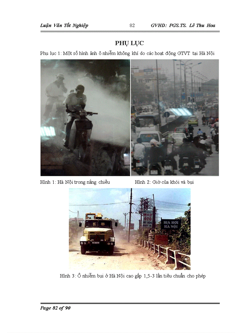 image for page Lồng ghép các vấn đề bảo vệ môi trường trong quy hoạch phát triển hệ thống giao thông đường bộ tại Hà Nội giai đoạn 2010-2020