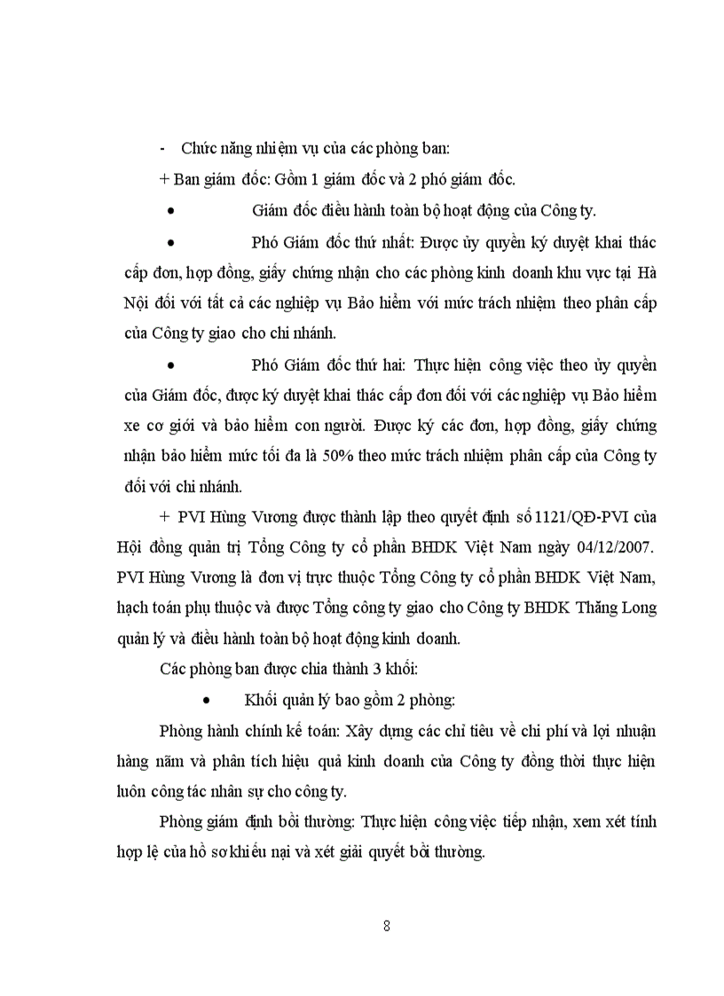 image for page Báo cáo thực tập tổng hợp tại công ty Bảo hiểm Dầu khí Việt Nam - chi nhánh PVI Thăng Long