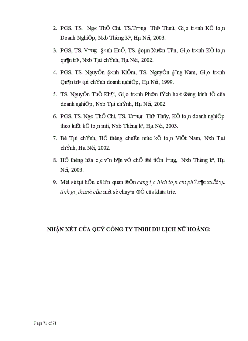 image for page Hoàn thiện công tác hạch toán chi phí sản xuất và tính giá thành tại Công ty TNHH du lịch Nữ Hoàng