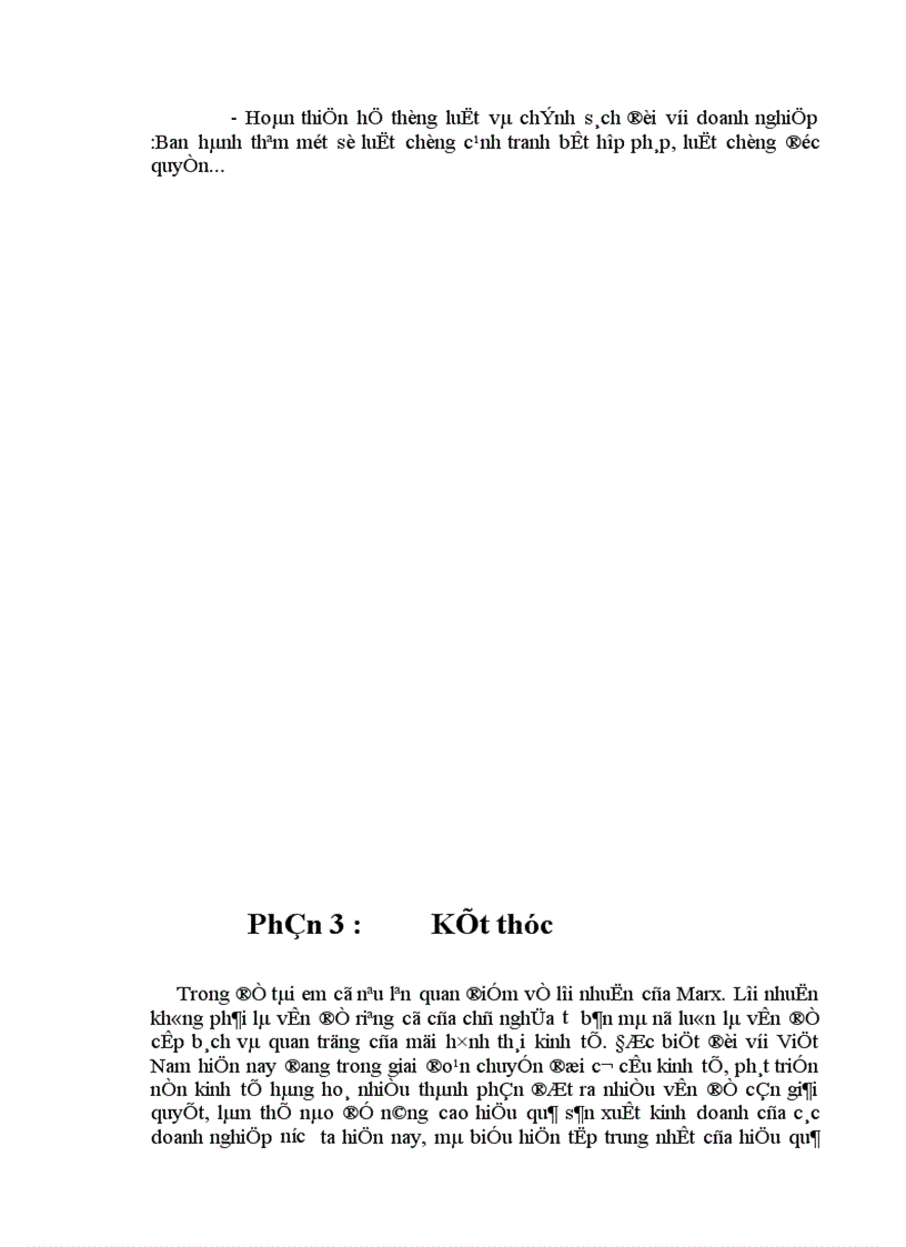 image for page Vấn đề lợi nhuận với việc nâng cao hiệu quả kinh tế trong sản xuất của các doanh nghiệp nước ta hiện nay.