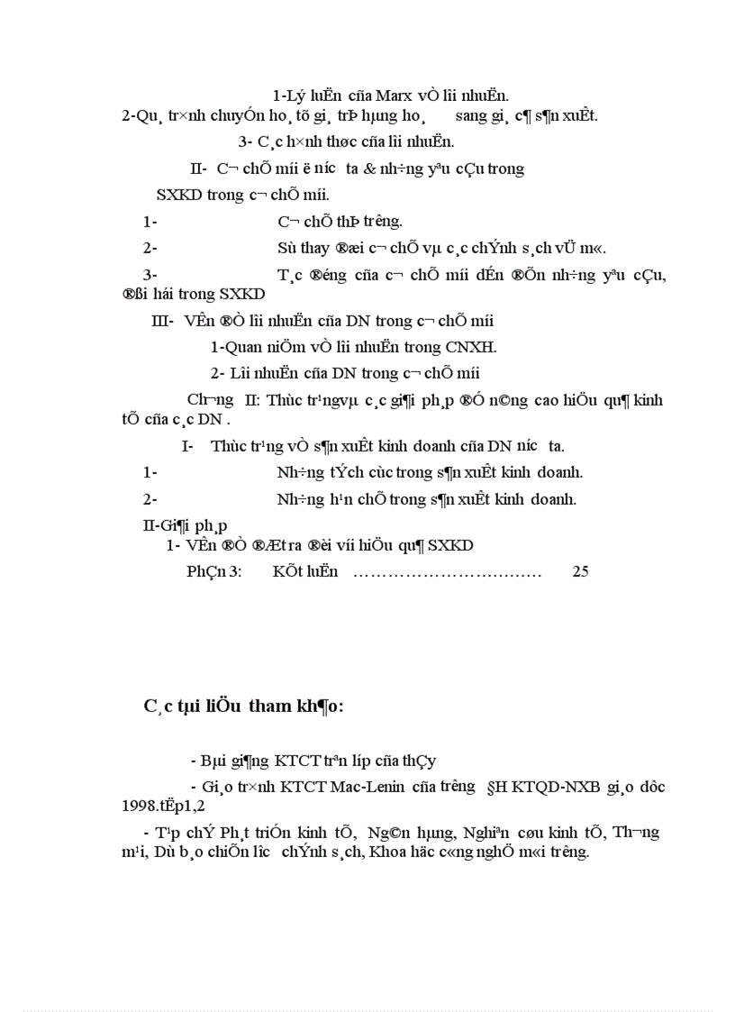 image for page Vấn đề lợi nhuận với việc nâng cao hiệu quả kinh tế trong sản xuất của các doanh nghiệp nước ta hiện nay.