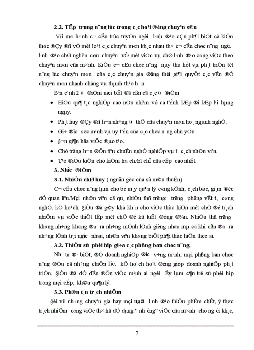 image for page Cơ cấu tổ chức chức năng - ưu nhược điểm và phạm vi áp dụng.