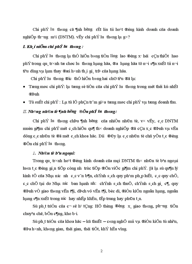image for page Ảnh hưởng của chi phí lưu thông tới hoạt động kinh doanh của doanh nghiệp thương mại (DNTM).