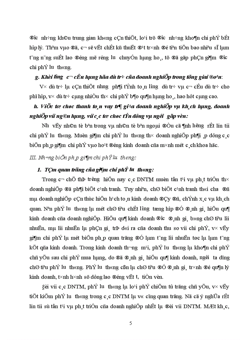 image for page Ảnh hưởng của chi phí lưu thông tới hoạt động kinh doanh của doanh nghiệp thương mại (DNTM).