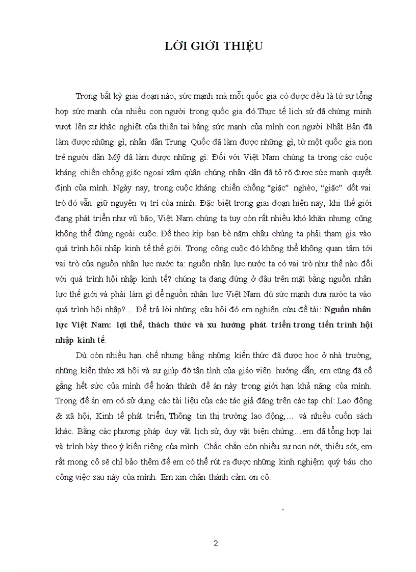 image for page Nguồn nhân lực Việt Nam: lợi thế, thách thức và xu hướng phát triển trong tiến trình hội nhập kinh tế.