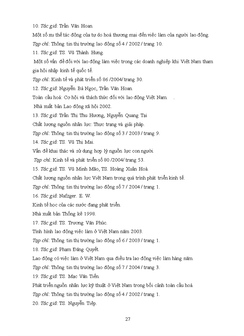 image for page Nguồn nhân lực Việt Nam: lợi thế, thách thức và xu hướng phát triển trong tiến trình hội nhập kinh tế.