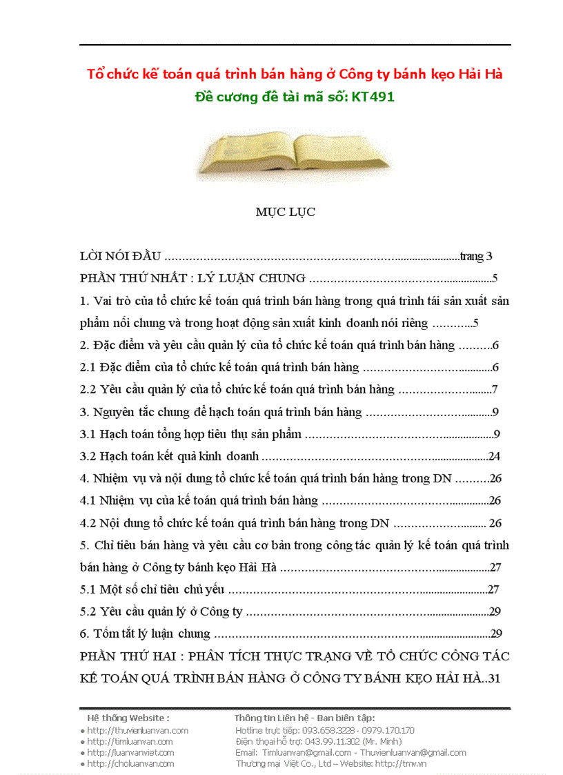 image for page Tổ chức kế toán quá trình bán hàng ở Công ty bánh kẹo Hải Hà