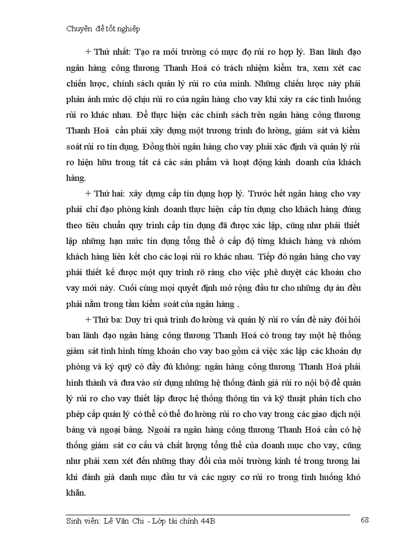 image for page Giải phỏp hạn chế rủi ro trong hoạt động cho vay của Ngõn hàng cụng thương Thanh Hoỏ
