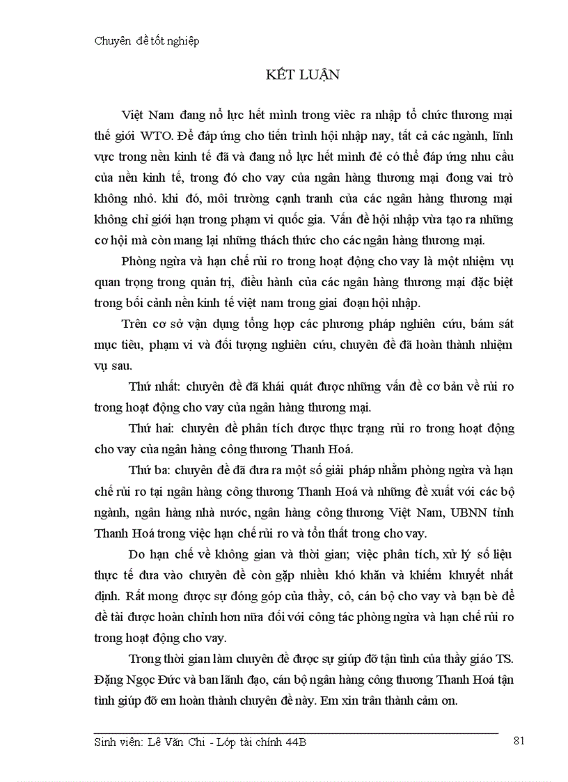 image for page Giải phỏp hạn chế rủi ro trong hoạt động cho vay của Ngõn hàng cụng thương Thanh Hoỏ