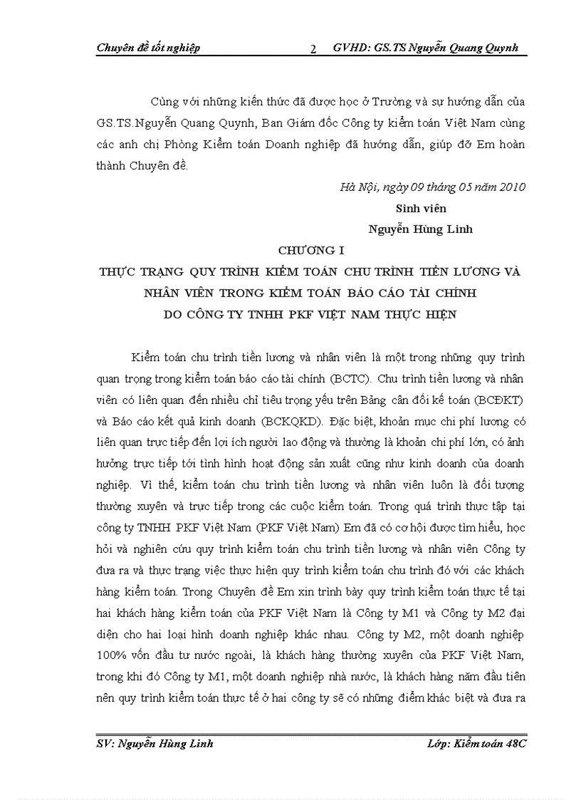 image for page Hoàn thiện quy trình kiểm toán tiền lương và nhân viên trong kiểm toán báo cáo tài chính do CÔNG TY TNHH PKF VIỆT NAM THỰC HIỆN