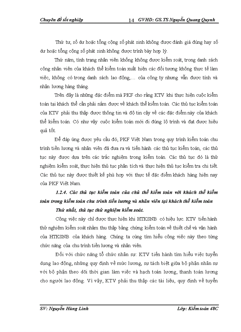 image for page Hoàn thiện quy trình kiểm toán tiền lương và nhân viên trong kiểm toán báo cáo tài chính do CÔNG TY TNHH PKF VIỆT NAM THỰC HIỆN