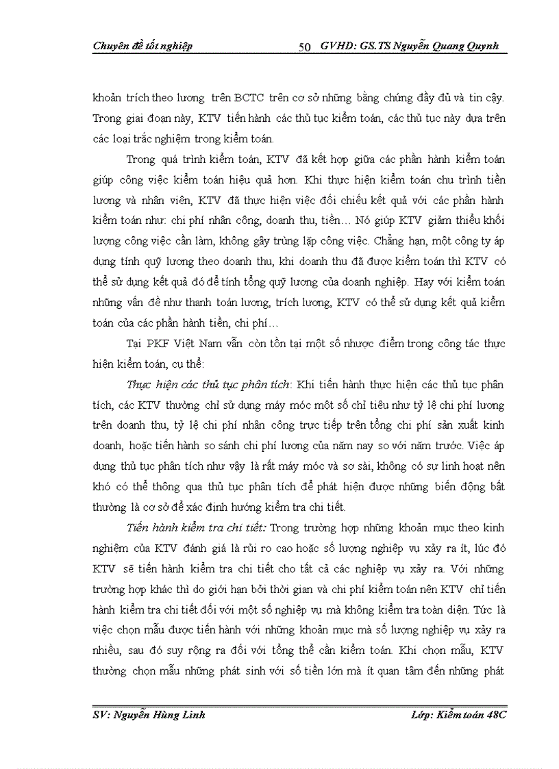 image for page Hoàn thiện quy trình kiểm toán tiền lương và nhân viên trong kiểm toán báo cáo tài chính do CÔNG TY TNHH PKF VIỆT NAM THỰC HIỆN