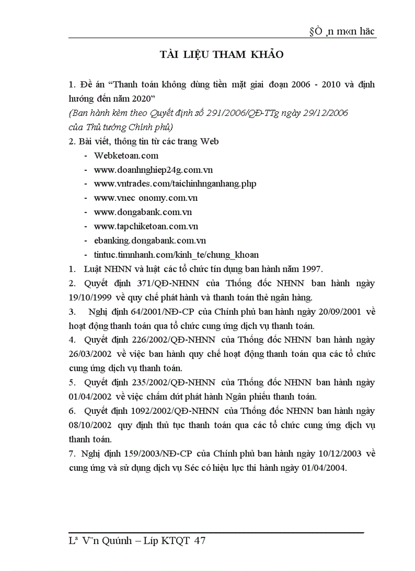 image for page Hệ thống thanh toán không dùng tiền mặt tại các ngân hàng thương mại Việt Nam