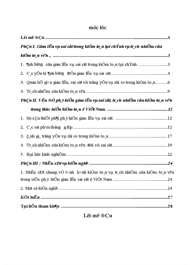 image for page Gian lận và sai sót trong kiểm toán tài chính và trách nhiệm của kiểm toán viên