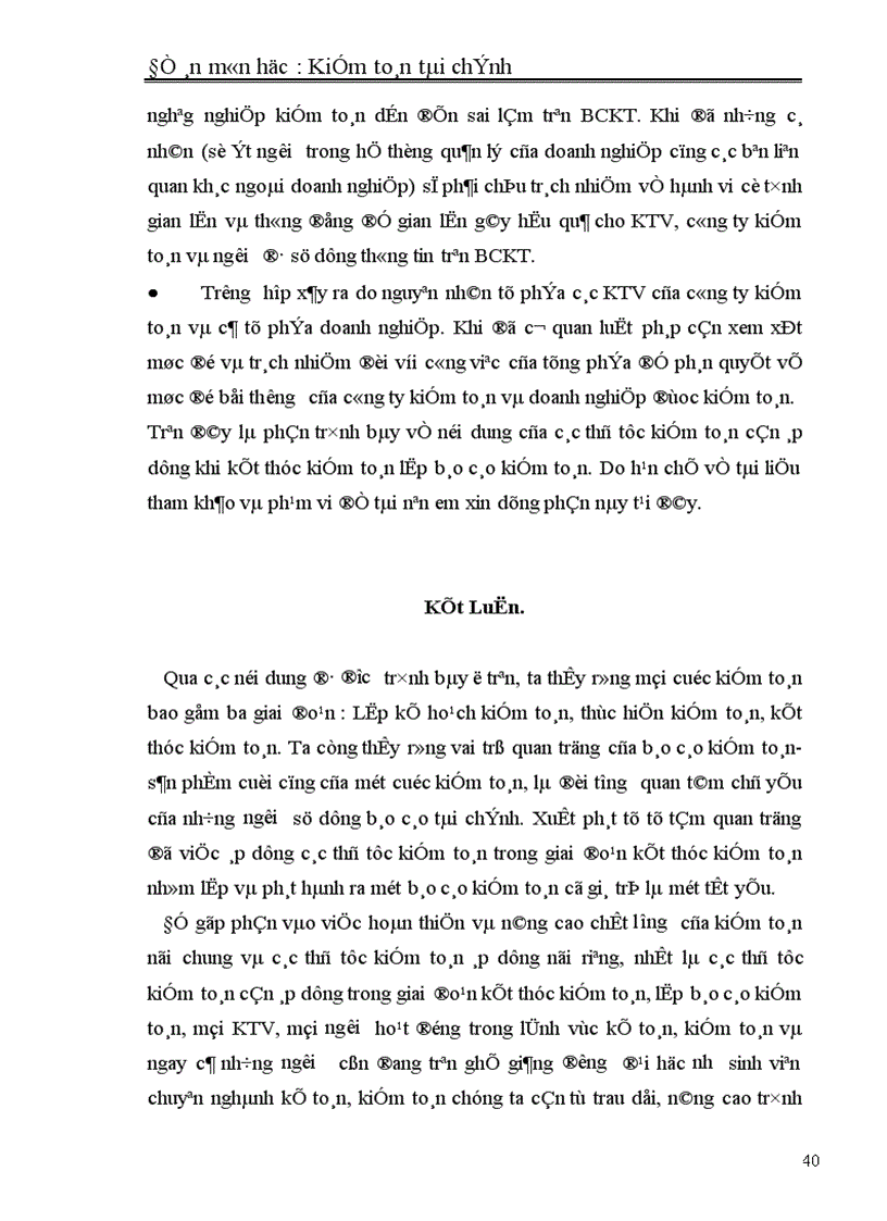 image for page Các thủ tục kiểm toán áp dụng khi kết thúc kiểm toán, lập báo cáo kiểm toán