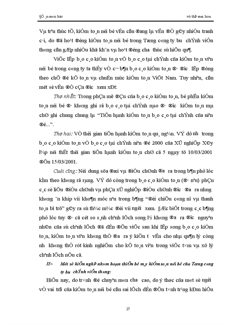 image for page Lập báo cáo kiểm toán của kiểm toán nội bộ trong Tổng công ty bưu chính viễn thông Việt Nam.