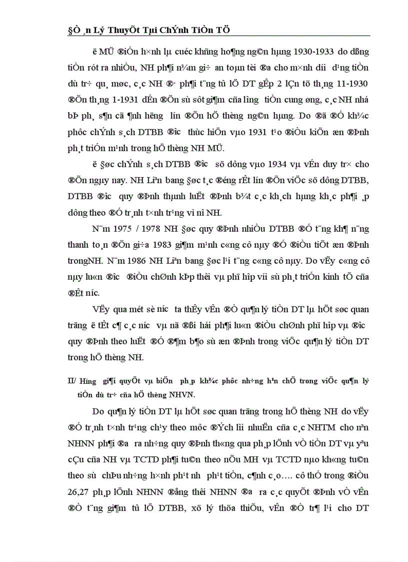 image for page Tiền dự trữ và quản lý tiền dự trữ trong hệ thống NH