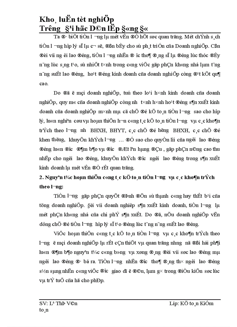 image for page Kế toán tiền lương và các khoản trích theo lương tại Công ty tin học Thắng Lợi