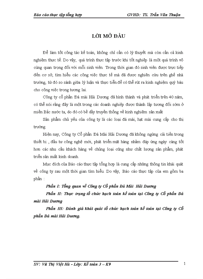 image for page Thực trạng tổ chức hạch toán kế toán tại Công ty Cổ phần Đá mài Hải Dương