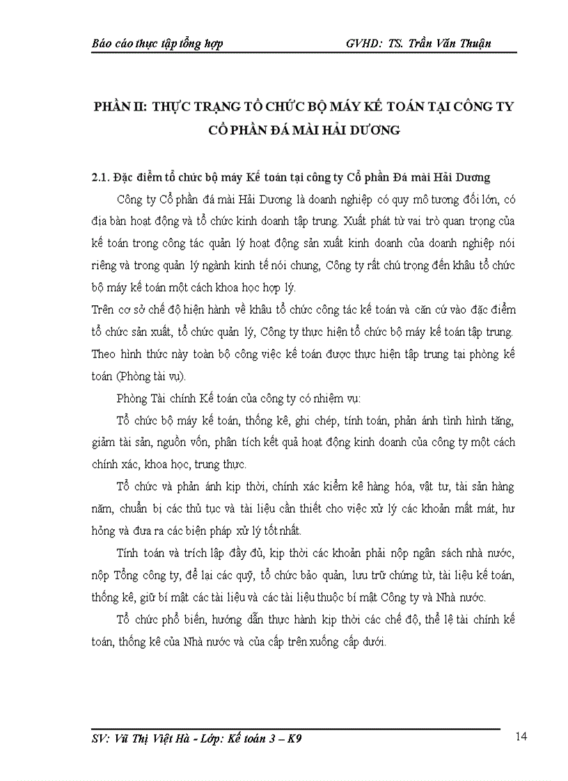 image for page Thực trạng tổ chức hạch toán kế toán tại Công ty Cổ phần Đá mài Hải Dương