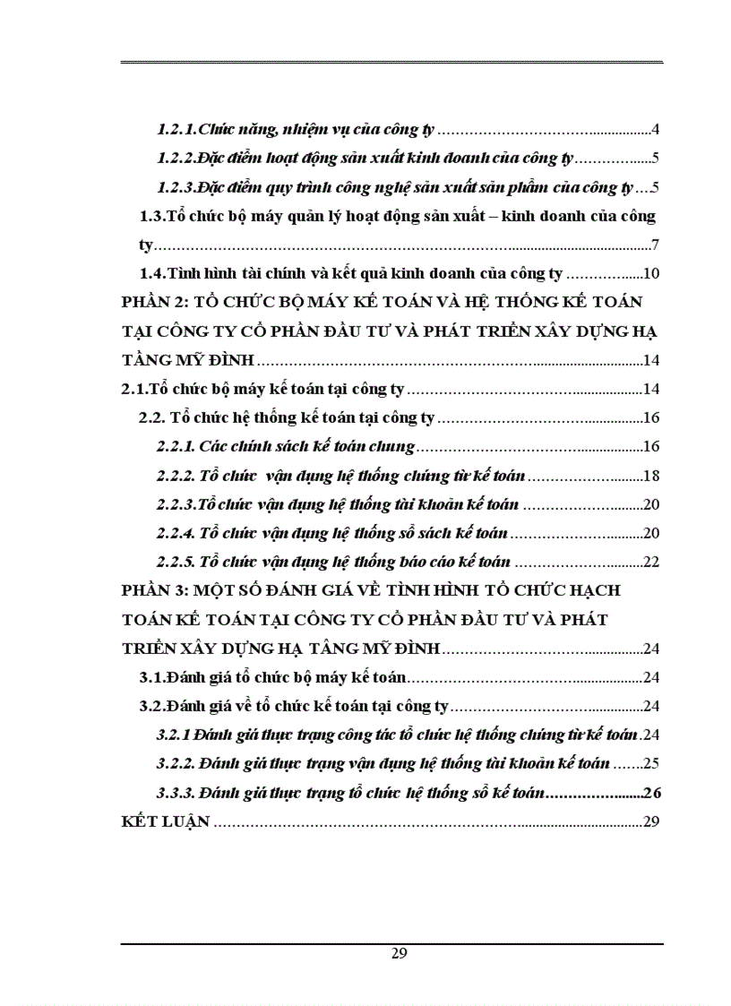 image for page Tổ chức bộ máy kế toán và hệ thống kế toán tại Công ty Cổ phần Đầu tư và phát triển Xây dựng hạ tâng Mỹ Đình.