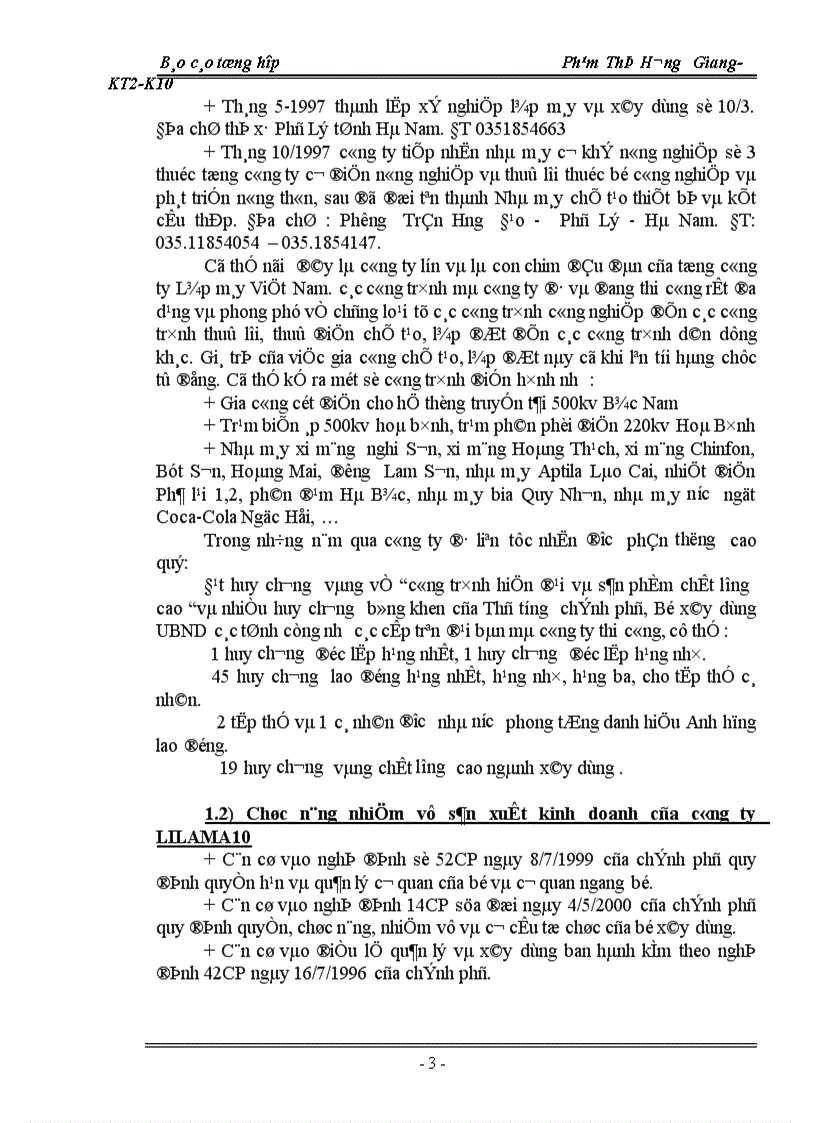 image for page Tình hình hoạt động của công ty Lắp máy & Xây dựng số 10