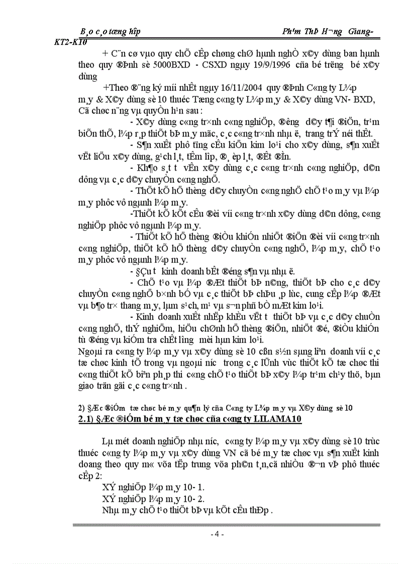 image for page Tình hình hoạt động của công ty Lắp máy & Xây dựng số 10