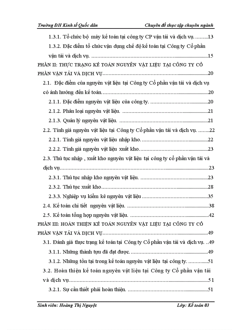 image for page Hoàn thiện Kế toán nguyên vật liệu tại Công ty Cổ phần vận tải và dịch vụ