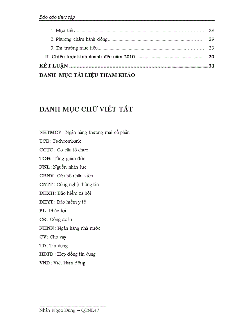 image for page Báo cáo thực tập tại Ngân hàng TMCP Kỹ thương Việt Nam