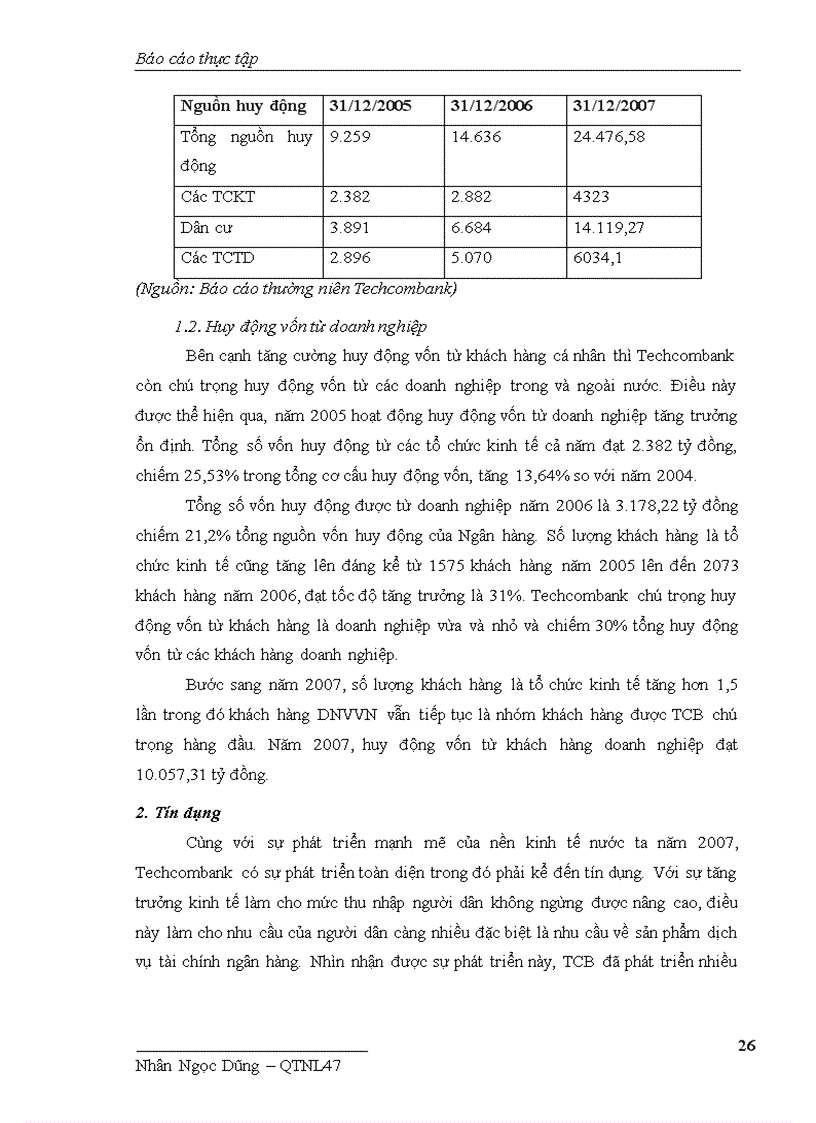 image for page Báo cáo thực tập tại Ngân hàng TMCP Kỹ thương Việt Nam