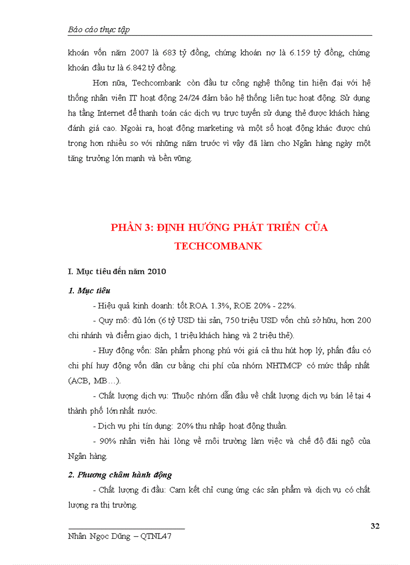 image for page Báo cáo thực tập tại Ngân hàng TMCP Kỹ thương Việt Nam